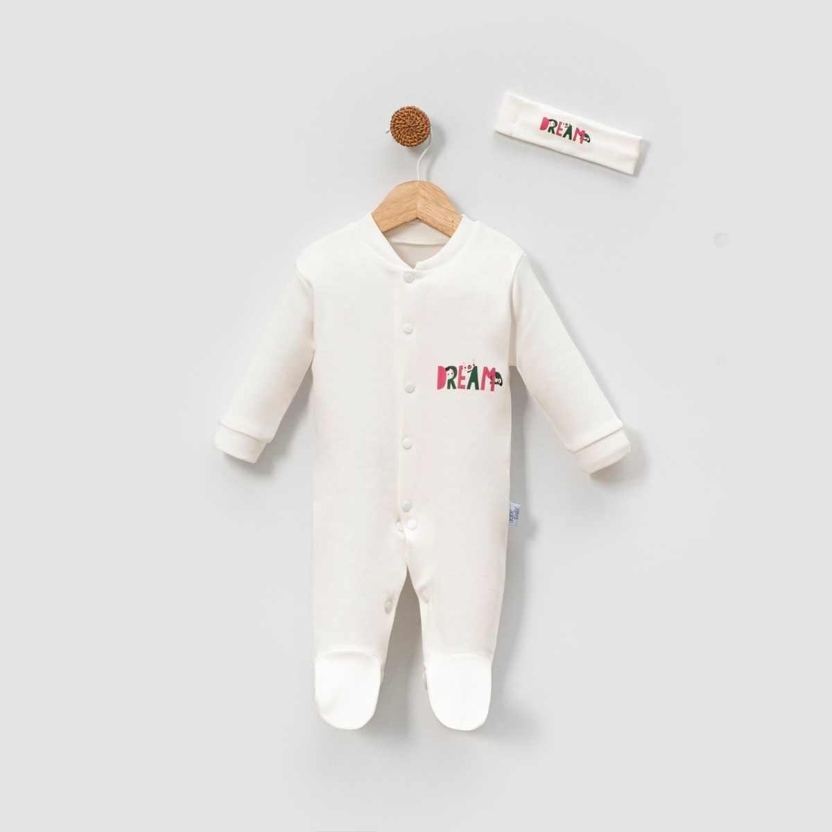 Önü Açık Bebe Tulum Dream Baskılı